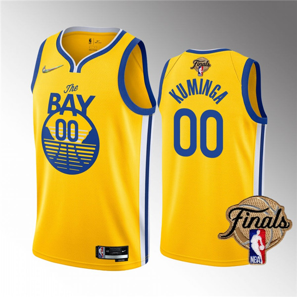 Men's Yellow Golden State Warriors Active Player Custom 2022 NBA Finals Stitched Jersey